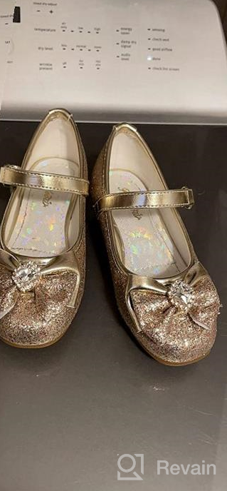 img 1 attached to Furdeour Sparkling 👠 Wedding Princess Bridesmaid Girls' Shoes review by Jeff Zamora