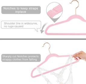 img 2 attached to Top-rated MIZGI Premium Ultrathin Childrens Hangers in Pink – Durable, Sleek, and Space-Saving
