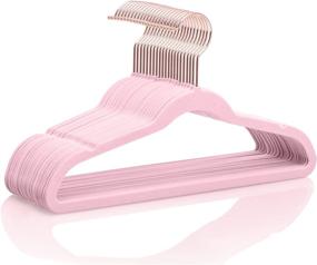 img 4 attached to Top-rated MIZGI Premium Ultrathin Childrens Hangers in Pink – Durable, Sleek, and Space-Saving