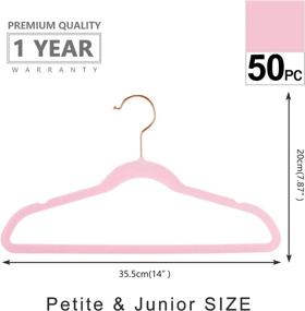img 3 attached to Top-rated MIZGI Premium Ultrathin Childrens Hangers in Pink – Durable, Sleek, and Space-Saving