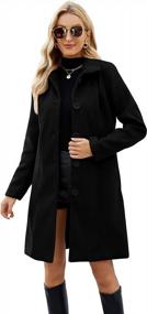 img 4 attached to Stay Stylishly Warm In UANEO'S Women'S Pea Coat: Faux Wool, Single Breasted Long Trench Coat, And Peacoat Dress Coat For Winter