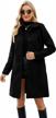 stay stylishly warm in uaneo's women's pea coat: faux wool, single breasted long trench coat, and peacoat dress coat for winter logo