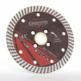 img 4 attached to Turbo Diamond Blade 4.5" For Efficient Cutting Of Granite, Stone, Ceramic, And Porcelain Tiles