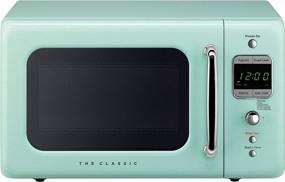 img 4 attached to WINIA WOR07R2ZEM Retro 0.7 Cu. Ft. Compact Countertop Microwave Oven - Mint Green