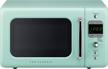 winia wor07r2zem retro 0.7 cu. ft. compact countertop microwave oven - mint green logo