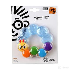 img 3 attached to Baby Einstein Teether-pillar: Fun Rattle and Chill Teething Toy for 3+ Months