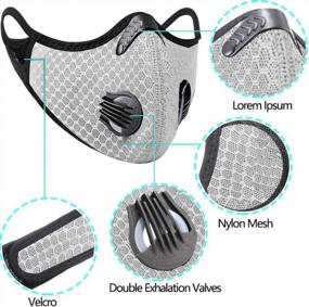 img 2 attached to Filters Reusable Dust Face Mouth Replacement Anti Smoke Pollution Pollen,Silver