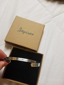 img 5 attached to JoycuFF Inspirational Sister Bracelets for Women - Funny Gifts with Mantra Cuff Bangle