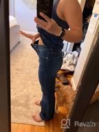 img 1 attached to Women'S High Waisted Flare Jeans: GRAPENT Stretch Denim Wide Leg Baggy Pants review by Antoine Collins