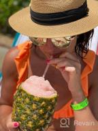 картинка 1 прикреплена к отзыву DRESHOW Women Straw Fedora Sun Hat UPF 50+ Wide Brim Roll-Up Panama Beach Hat от Djmikis Parker