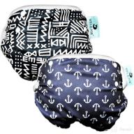 🏊 will & fox reusable swim diapers – eco-friendly, adjustable boys swimming diaper 0-2 years – zigzag & anchor design – 2 pack logo