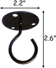 img 1 attached to 2PCS Wall Mount Ceiling Hooks For Hanging Bird Feeders, Lanterns, Wind Chimes, Planters And Outdoor Decoration - Metal Plant Bracket Iron Wall Mount