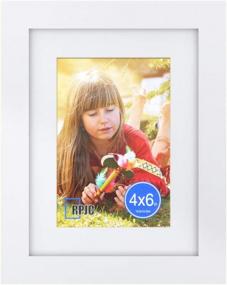 img 4 attached to RPJC Solid Wood Picture Frame - 6X8 Inches With High Definition Glass - Display Pictures - Wall Mountable - White