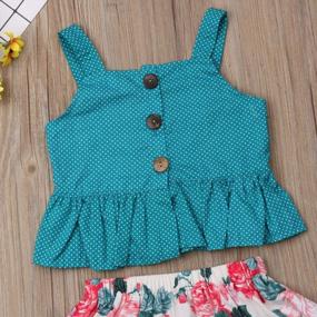img 1 attached to Toddler Baby Girls Ruffle Strap Top+Boho Floral Skirt Summer Outfit Clothes Two Piece Set