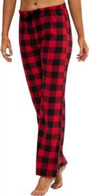 img 1 attached to Women'S Buffalo Plaid Fleece Pajama Pants Sleepwear For DevOps