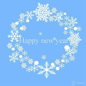 img 1 attached to ❄️ Winter Wonderland Snowflake Window Clings - 222Pcs Decorative Wall Stickers for Frozen Theme Party Decorations, New Year Holiday Ornaments