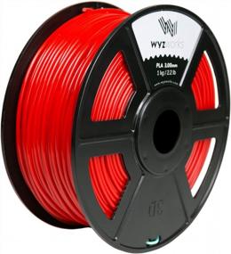 img 1 attached to WYZworks Red PLA 3D Printer Filament 3.00Mm, 1Kg / 2.2Lb - Multiple Color Options Available