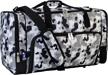 kid's camo weekender duffel bag - perfect carry-on size for weekend or overnight travel, durable 600-denier polyester fabric, measures 22 x 12 x 12 inches in gray camouflage design logo