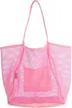 stylish and practical: hoxis mesh beach tote - perfect shoulder handbag for women logo