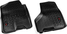 img 4 attached to 🚗 Protective Floor Liner for 2009-2011 Dodge Ram 1500 / 2500 / 3500 Crew Cab - Rugged Ridge 82903.04, Front, Black