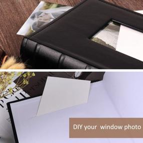 img 1 attached to RECUTMS Premium Leather Photo Album - Holds 300 Horizontal 4X6 Photos - Ideal For Weddings And Family Memories