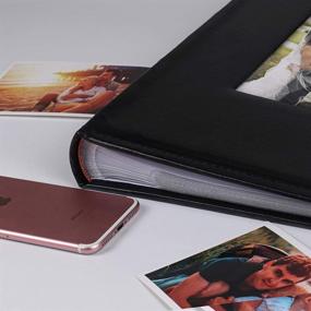 img 2 attached to RECUTMS Premium Leather Photo Album - Holds 300 Horizontal 4X6 Photos - Ideal For Weddings And Family Memories