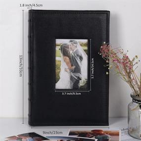 img 3 attached to RECUTMS Premium Leather Photo Album - Holds 300 Horizontal 4X6 Photos - Ideal For Weddings And Family Memories