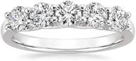 voss+agin lab grown diamond 5 stone engagement ring.50ctw, e-f color, vs clarity, agi certified, in 14k white gold logo
