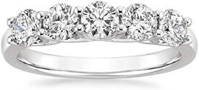 img 1 attached to Voss+Agin Lab Grown Diamond 5 Stone Engagement Ring.50Ctw, E-F Color, VS Clarity, AGI Certified, In 14K White Gold