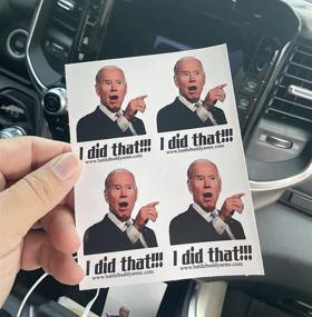 img 1 attached to 🤣 I Did That Biden Stickers: 100PCS Funny Decals with B Diamond Reflective Waterproof Material