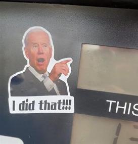 img 2 attached to 🤣 I Did That Biden Stickers: 100PCS Funny Decals with B Diamond Reflective Waterproof Material