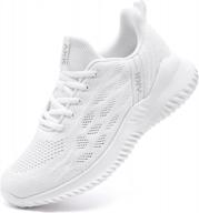 women's running shoes - lightweight breathable memory foam sneakers for gym, jogging, walking & tennis logo