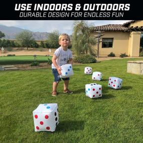 img 3 attached to Pack Of 6 Jumbo Inflatable Dice With Tote Bag - 6 Inches - By GoSports For Ultimate Fun And Entertainment