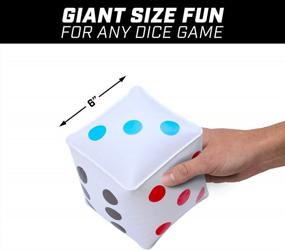 img 2 attached to Pack Of 6 Jumbo Inflatable Dice With Tote Bag - 6 Inches - By GoSports For Ultimate Fun And Entertainment