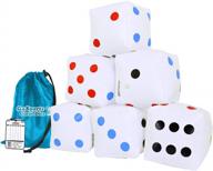 pack of 6 jumbo inflatable dice with tote bag - 6 inches - by gosports for ultimate fun and entertainment logo
