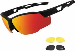 img 4 attached to Enhance Your Performance With Xiyalai Polarized Cycling Glasses - 3 Interchangeable Lenses For Men And Women