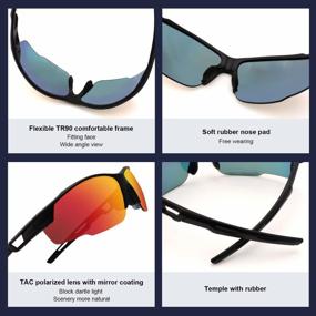 img 2 attached to Enhance Your Performance With Xiyalai Polarized Cycling Glasses - 3 Interchangeable Lenses For Men And Women