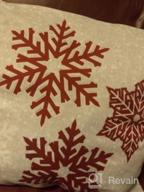 img 1 attached to Christmas Decor: 16X16 Inch Red Snowflake Throw Pillow Cover By Emvency review by Telly Roden