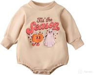 cute baby crewneck sweatshirt romper: cozy & stylish fall/winter outfit for boys and girls logo