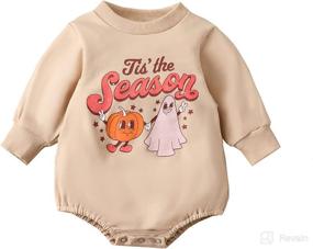 img 4 attached to Cute Baby Crewneck Sweatshirt Romper: Cozy & Stylish Fall/Winter Outfit for Boys and Girls