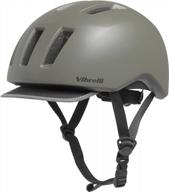 vibrelli urban bike helmet for men and women with detachable reflective visor - unisex adult commuter bicycle helmet логотип