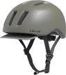 vibrelli urban bike helmet for men and women with detachable reflective visor - unisex adult commuter bicycle helmet logo
