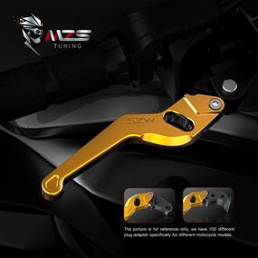 img 3 attached to MZS Gold Motorcycle Brake Clutch Levers Wheel Adjustable Short CNC Compatible With CBR600 CBR 600 F2 F3 F4 F4I CB599 CB600 Hornet CB919 CBR900RR CBR900 CB750 Magna 750 Shadow 1100 VT VT1300 VTX1300