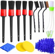 🚗 hicdaw 13pcs car detailing brush set - ultimate auto detailing kit for cleaning car motorcycle interior, exterior, leather, and air vents логотип