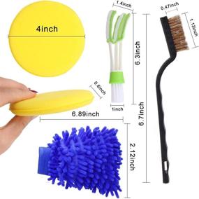 img 1 attached to 🚗 Hicdaw 13Pcs Car Detailing Brush Set - Ultimate Auto Detailing Kit for Cleaning Car Motorcycle Interior, Exterior, Leather, and Air Vents