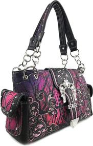 img 2 attached to Justin West Camouflage Rhinestone Crossbody Women's Handbags & Wallets : Crossbody Bags