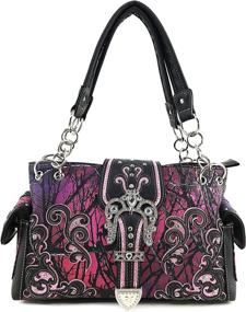 img 3 attached to Justin West Camouflage Rhinestone Crossbody Women's Handbags & Wallets : Crossbody Bags