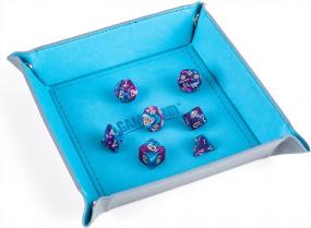 img 4 attached to Lanteso GAMELAND Dice Folding Tray, Dice Box, Dice Holder, Storage Box For For RPG Table Games Folds Flat, Fits In Board Game Box For Roleplaying RPG