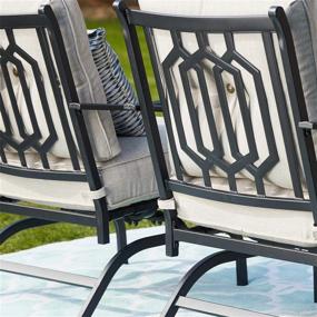 img 1 attached to Metal Outdoor Furniture Set With Cushion - Top-Rated Space Patio Chairs, Outdoor Rocking Chairs, And Patio Conversation Set Ideal For Bistros