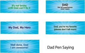 img 2 attached to USA Made Ballpoint Pens 5 Pack With Notebook - RevMark Fun & Family Black Ink Colorful Pens Gift Set - Funny Sayings For Dad Birthday Or Holiday Present